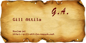 Gill Attila névjegykártya